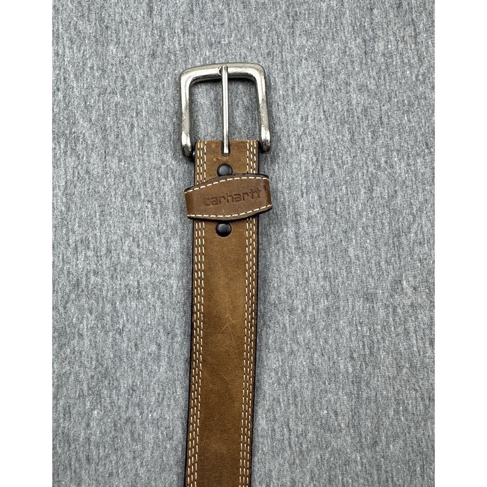 CARHARTT Belt Brown Full Grain Leather 2754-20 Men's Roller Belt Sz 44